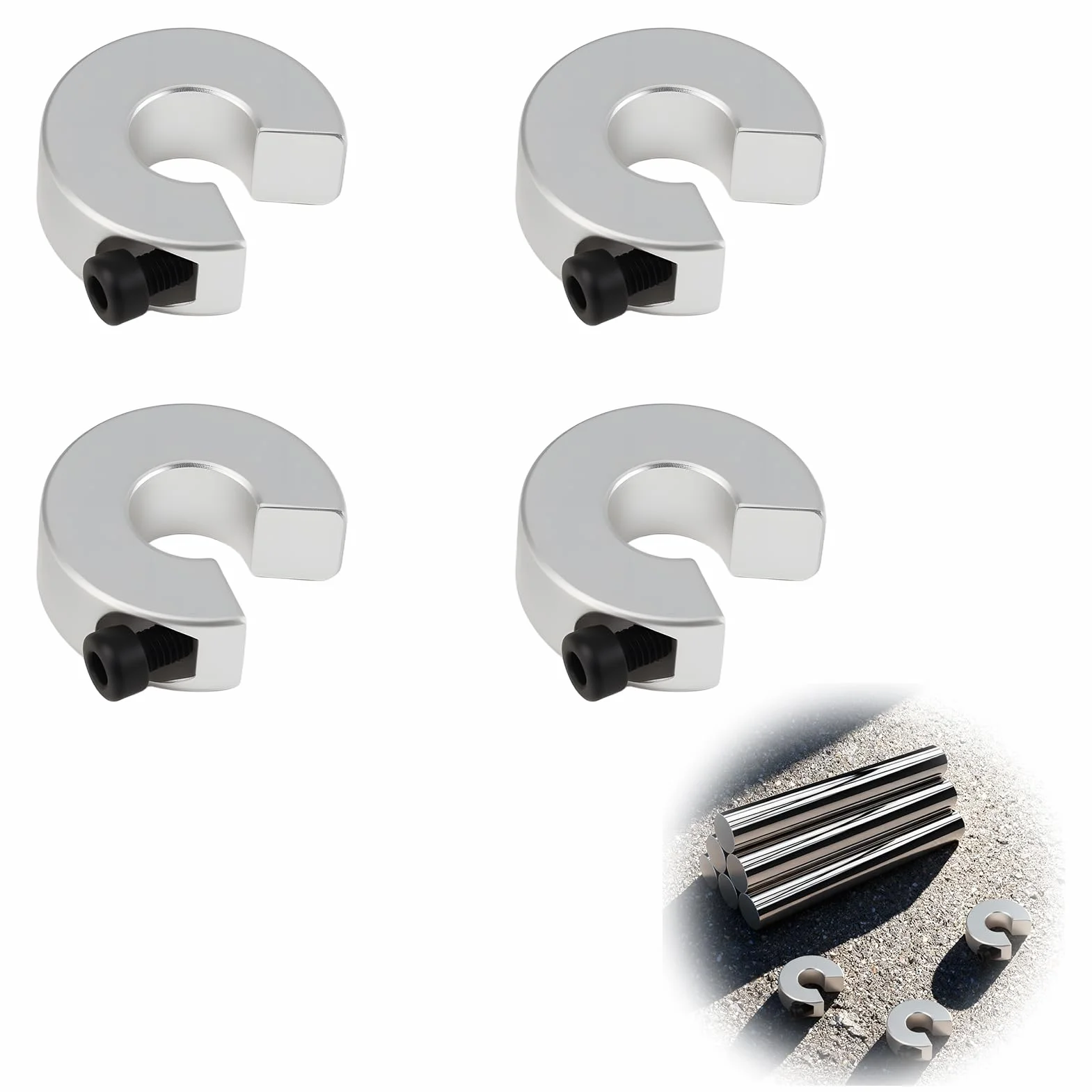 SBR12 Linear Rail Stop Block Ring for SBR12 SBR16 SBR20 CNC 3D Printer Parts 4-Pack