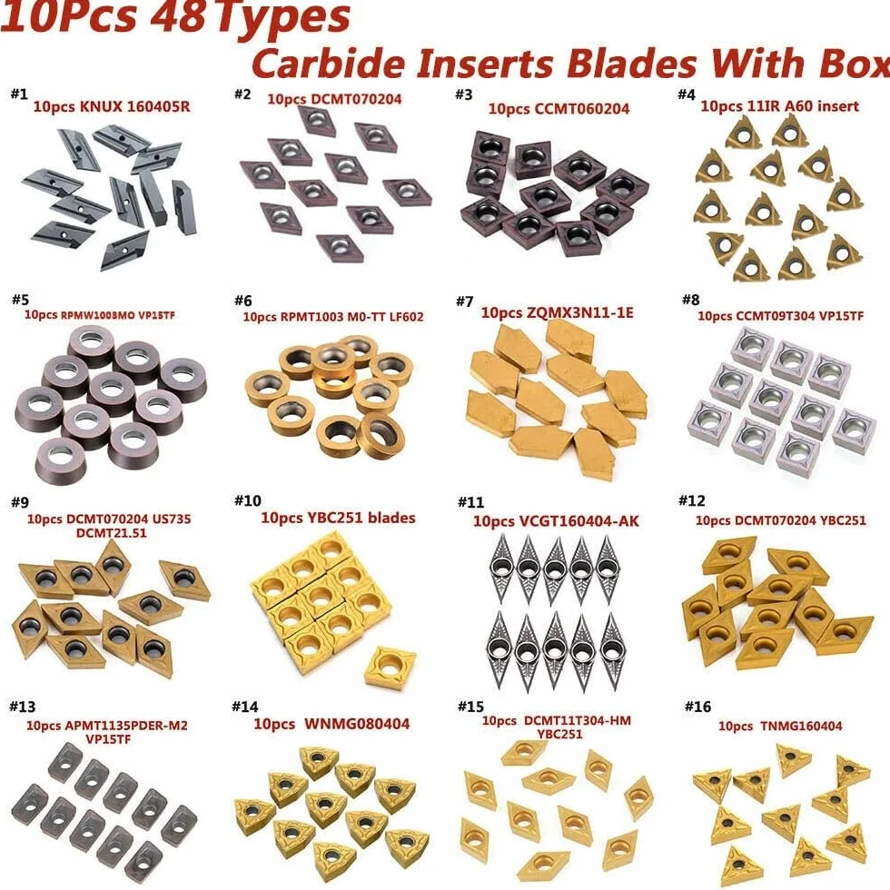 Puntas de carburo CNC 10 piezas insertos cortador cuchillas herramienta de torneado torno 11IR A60
