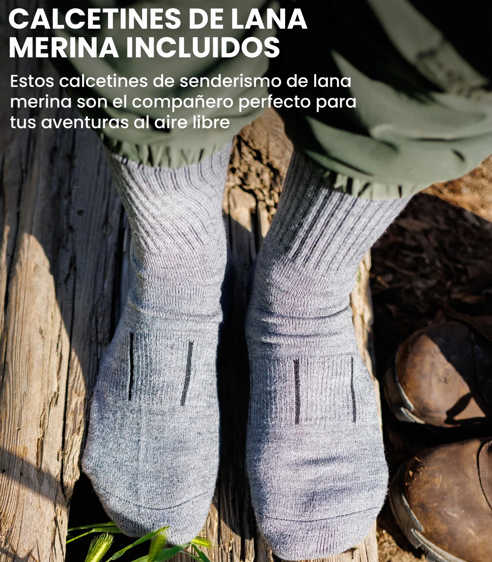 Merino.tech Conjunto Lana Merino Mujer - Termica Lana Merino con Calcetines (X-Large, 165 Lite Windsor Blue)