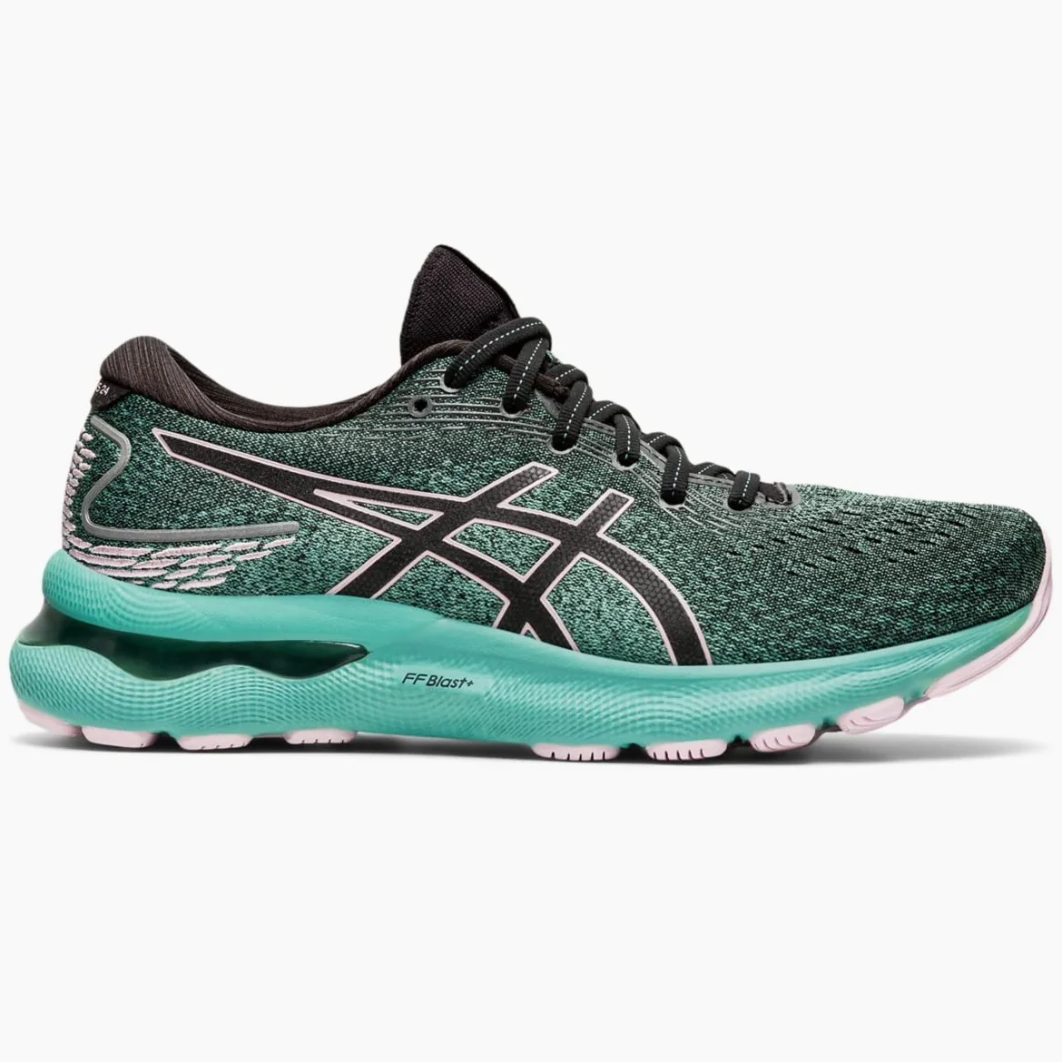ASICS Gel Nimbus 24, Zapatillas de Running Mujeres, Negro/Plateado, 43.5 EU