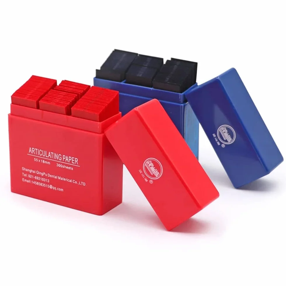 Papel de articulación 600 unidades tiras cuidado dental azul