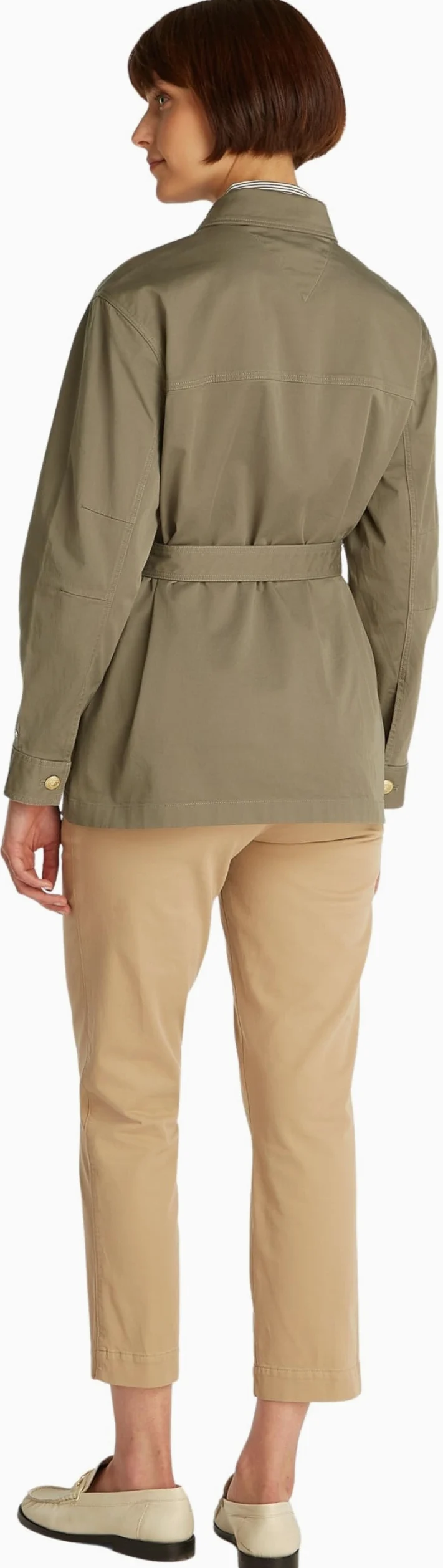 Tommy Hilfiger Chaqueta tipo camisa Mujer Gold Button Utility con bolsillos en el pecho