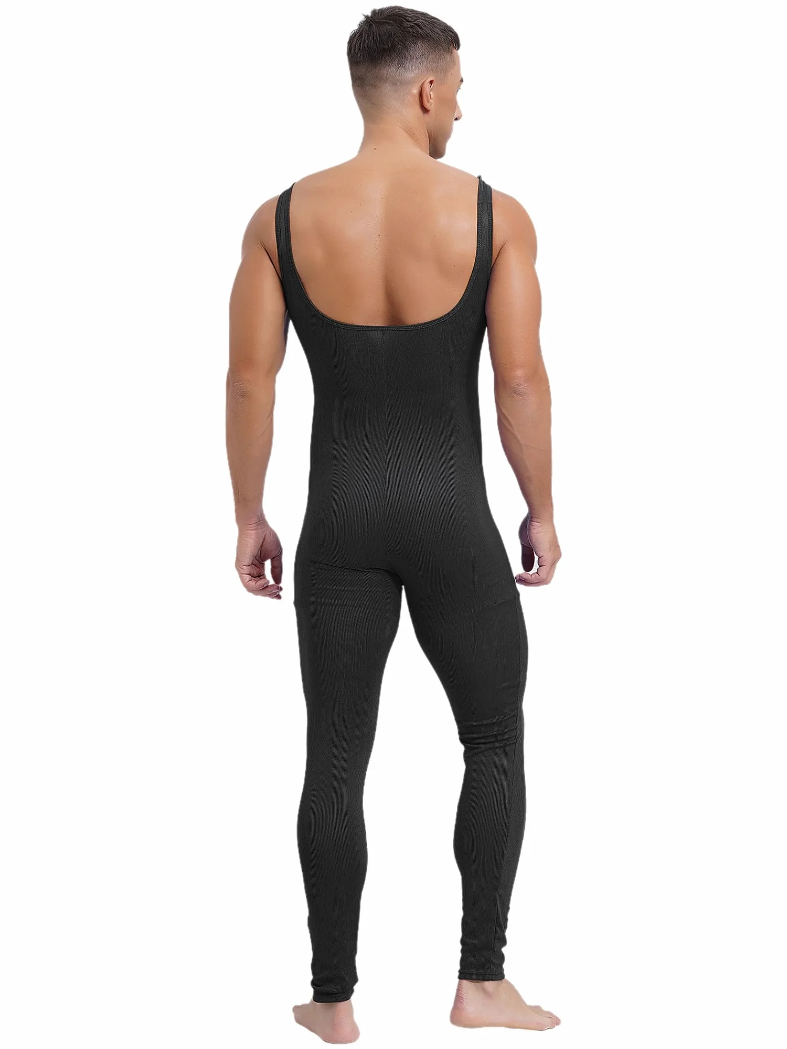 Traje Deportivo para Hombre Mono Deportivo Traje De Entrenamiento Yoga Sin Mangas De Cuerpo Entero Mono Ajustado