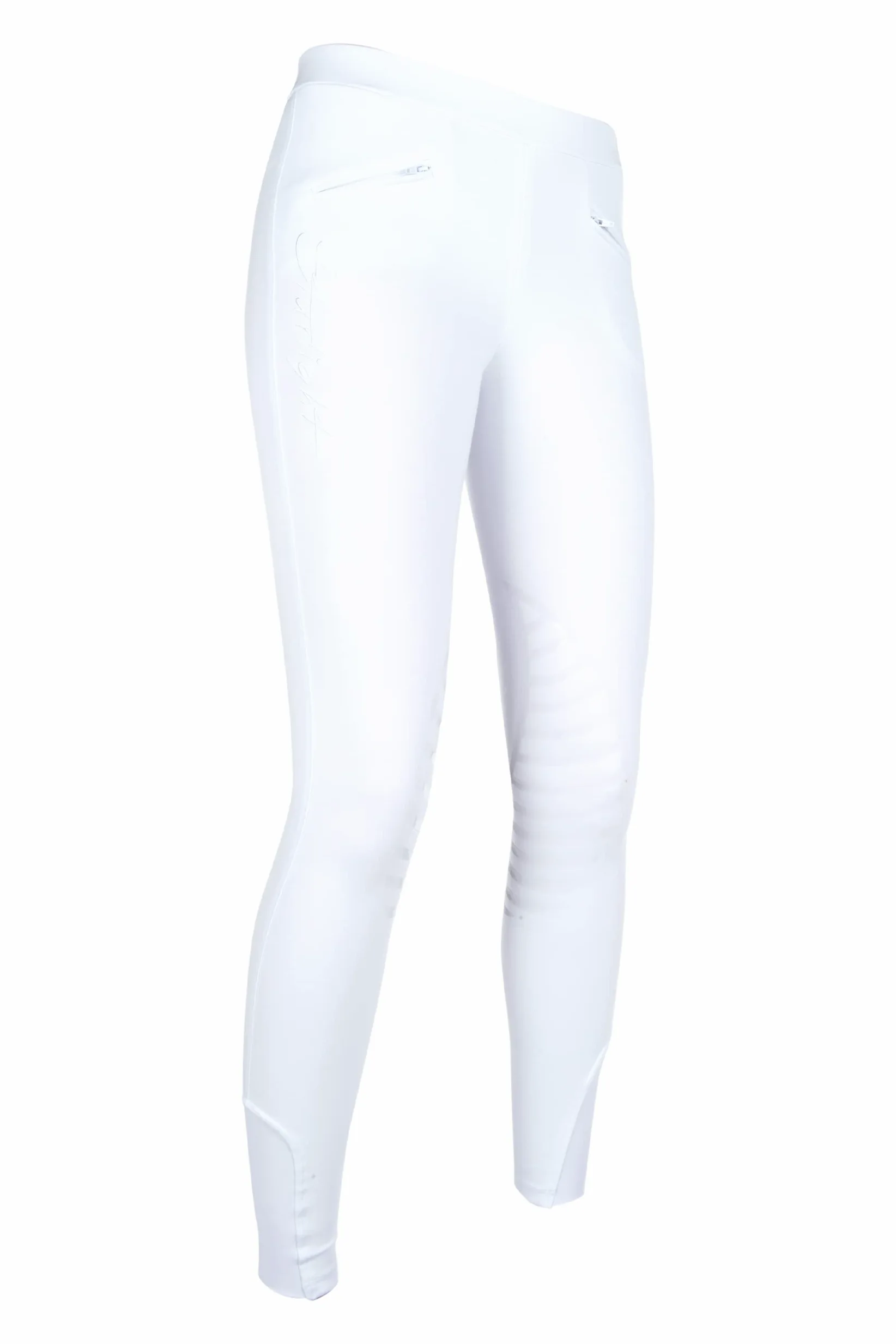HKM 9228, Reitleggings Starlight, Pantalones de Equitación para Mujer, Blanco (Weiß), 32