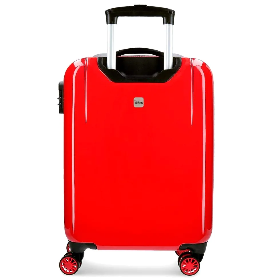 Disney Mickey True Love Maleta de Cabina Blanco 38x55x20 cms Rígida ABS Cierre combinación 34L 2,6Kgs 4 Ruedas Dobles Equipaje de Mano