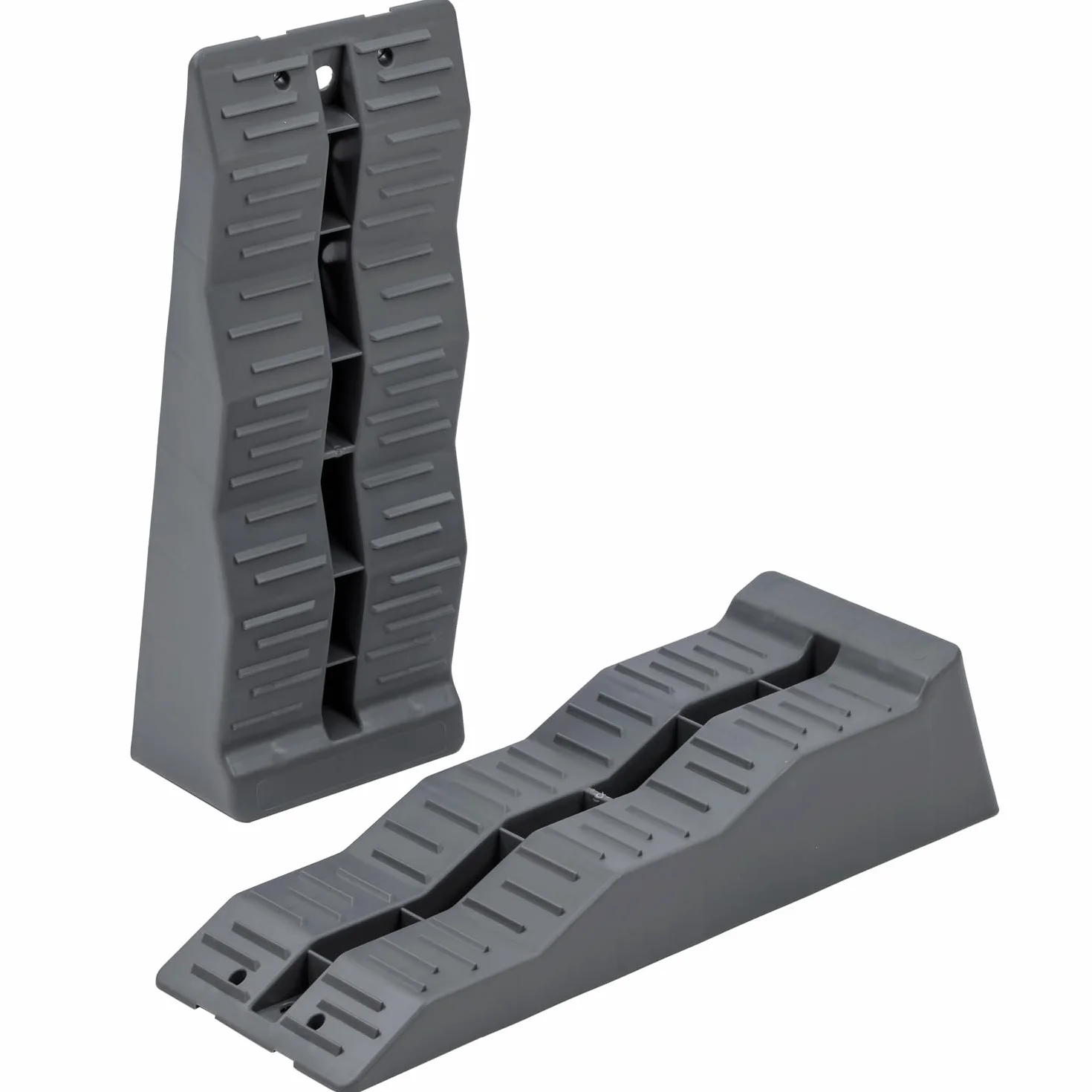 KATSU Rampas de Nivelación 2 Piezas 5 Toneladas 3 Niveles Resistente Cuñas para Caravana