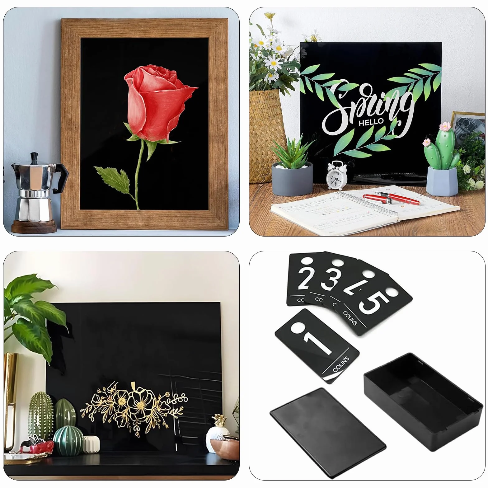 Placas de Plastico ABS Negro 3mm 30x20 cm Superficie Lisa para Modelos Arquitectonicos