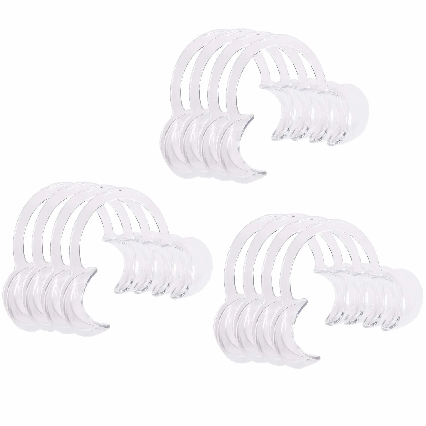 Vicloon Abridor de Boca Dental 12 PCS Retractores de Mejilla en forma de C Blanqueamiento de Dientes para Adultos