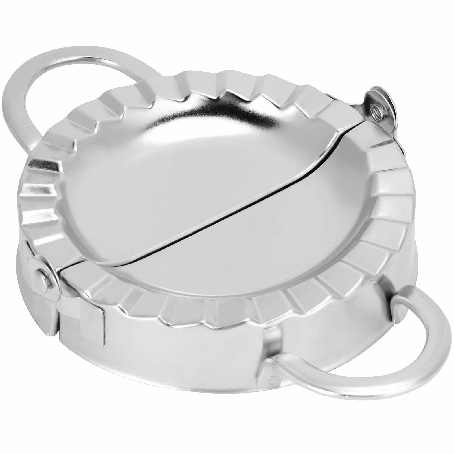 Prensa de empanadas de acero inoxidable EVTSCAN, máquina para hacer empanadas grande, herramientas de pastelería (L)