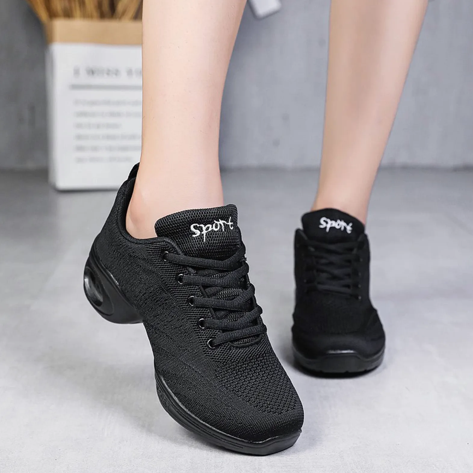 Meidiastra Zapatos de Jazz para Mujer, con Cordones, Suela Dividida, cojín de Aire, Plataforma Moderna