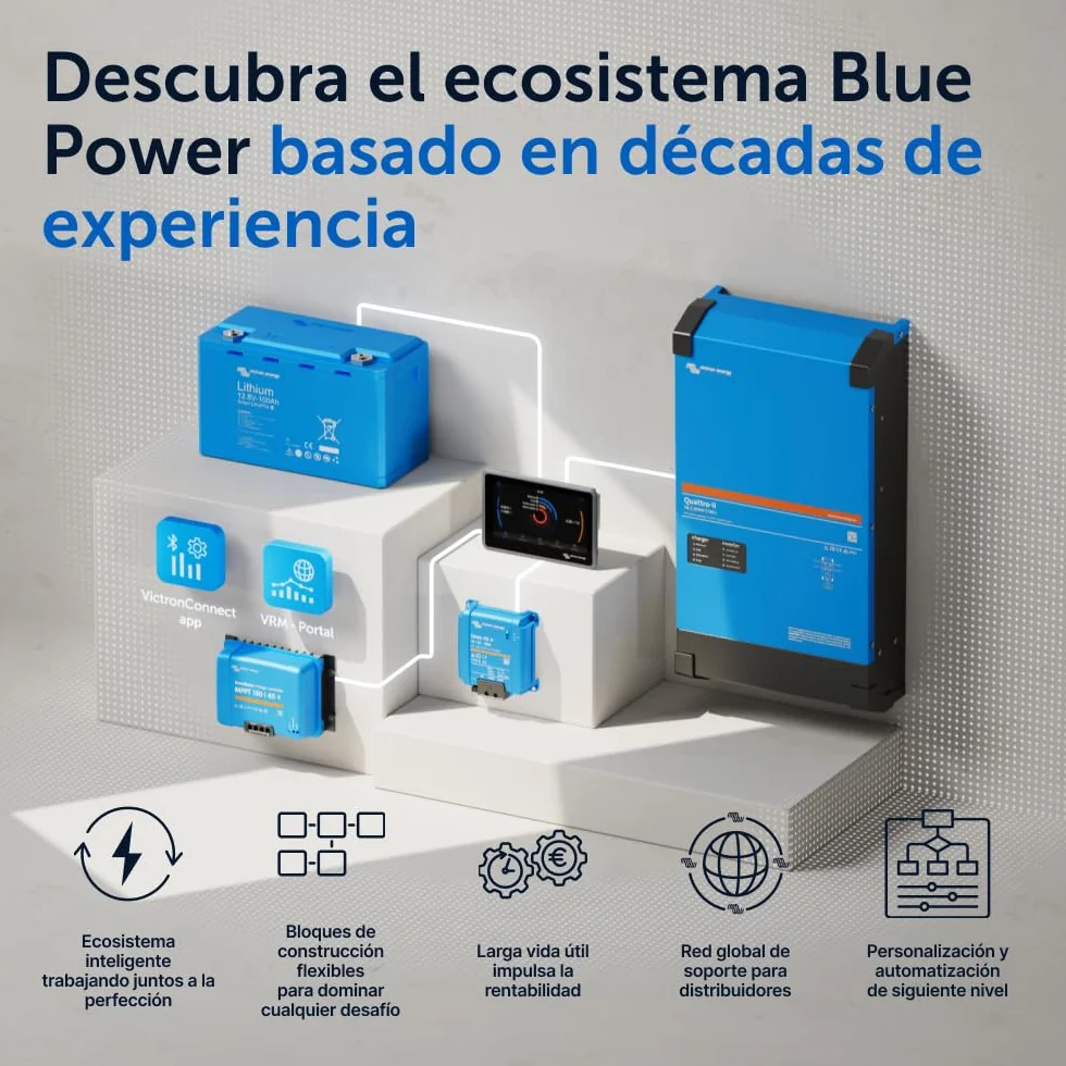 Victron Energy SmartSolar MPPT 100V 50A 12/24V Controlador de Carga Solar con Bluetooth
