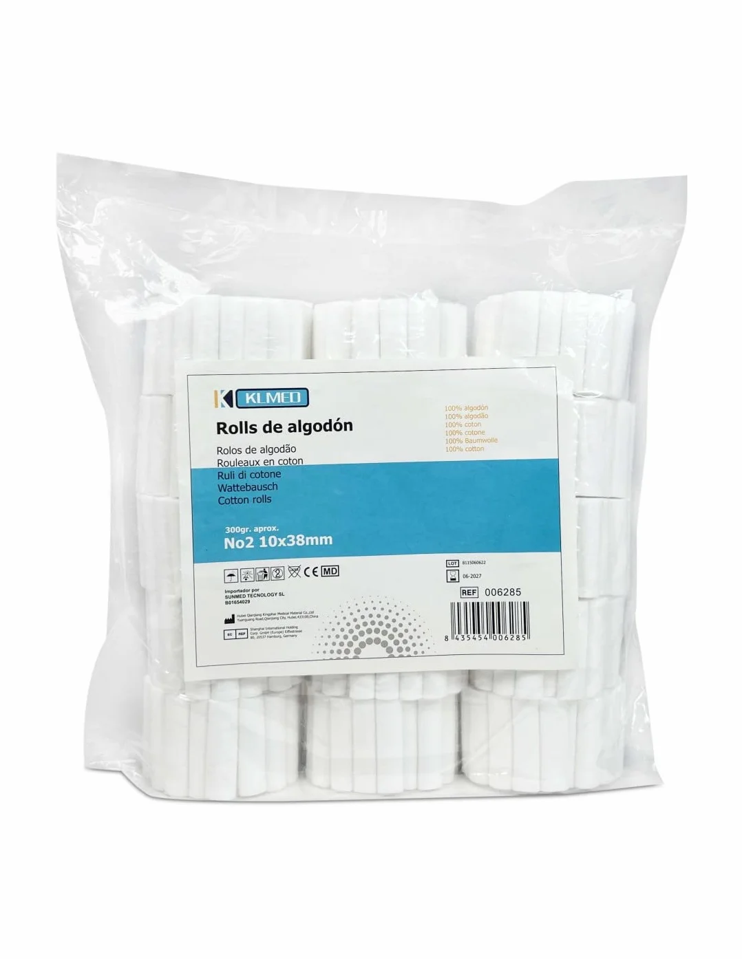 Rollos de Algodón Dental 15 Piezas (600 Rollos) para Sangrado Nasal o Bucal