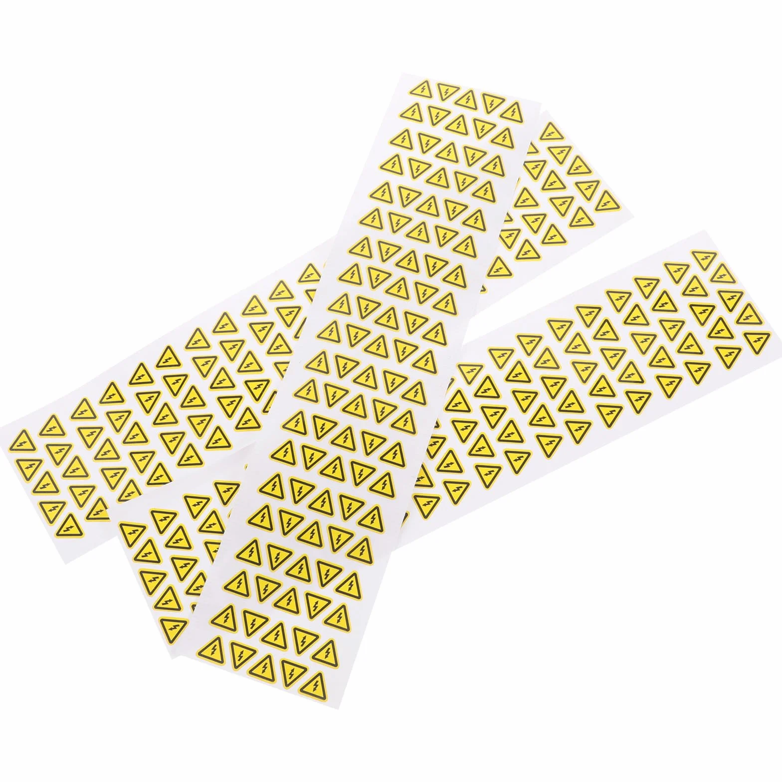 Pegatinas de Advertencia de Seguridad Eléctricas Triangulares Amarillas PVC Paquete de 3