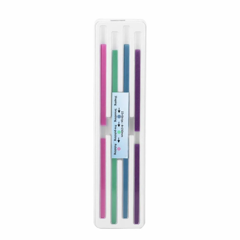 Nikou Tiras Abrasivas Dentales 60 Piezas Paquete Pulido Dientes Acabado Brillo Contorno Kit