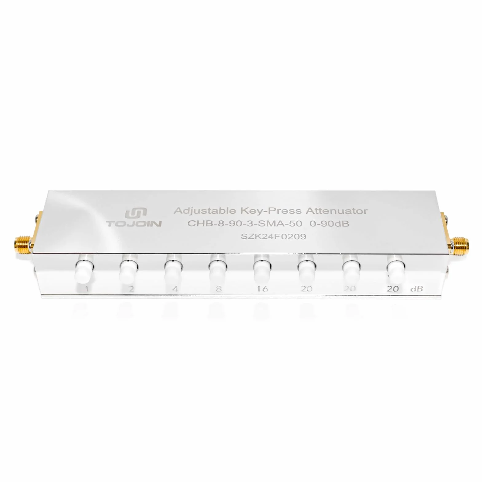 TOJOIN Atenuador de paso RF ajustable 0-90 dB SMA 50 ohmios CC a 2.5 GHz