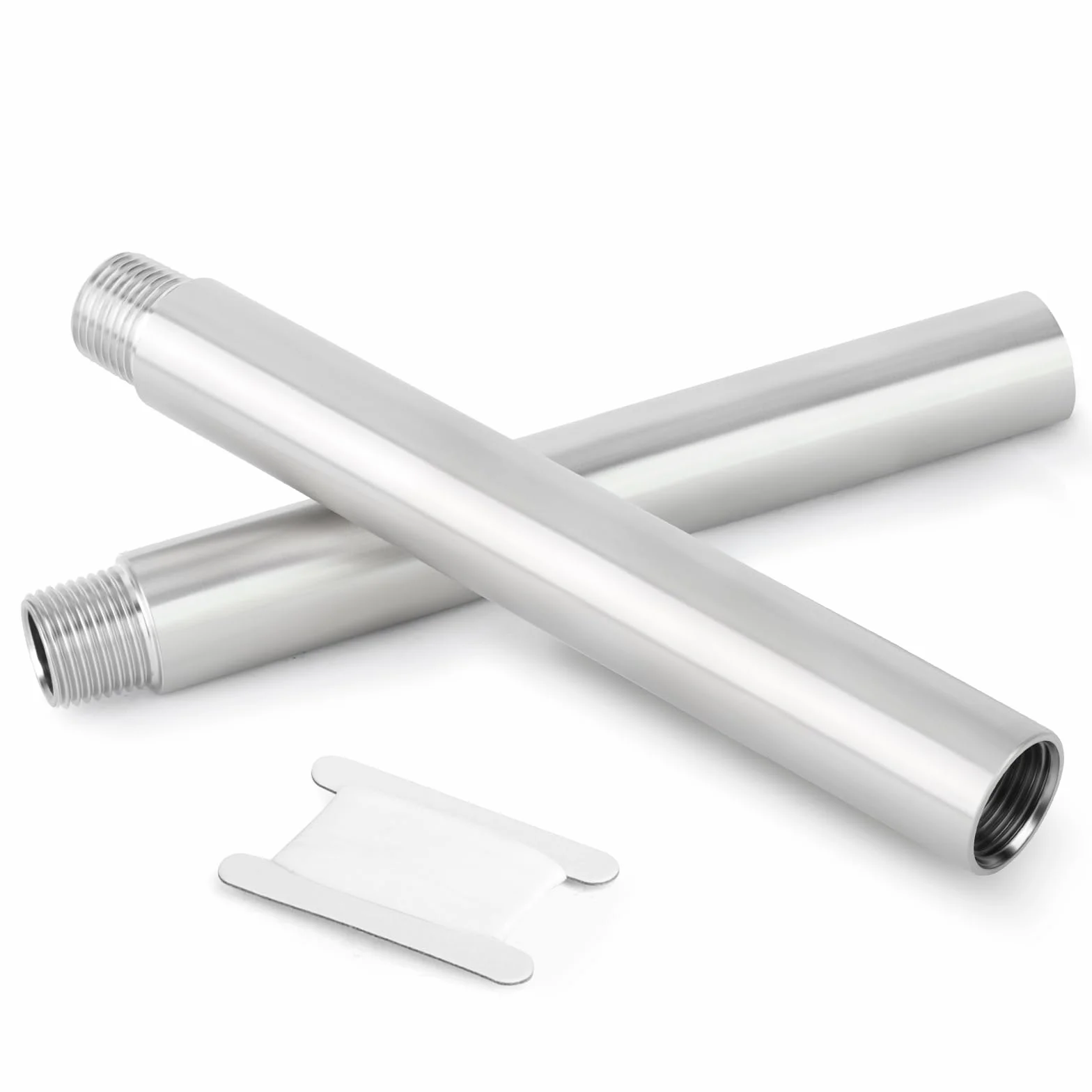 Accesorios de tubería de acero inoxidable 304 200 mm 1/2" hembra x 1/2" macho BSP pezón tubo fundido 2 piezas