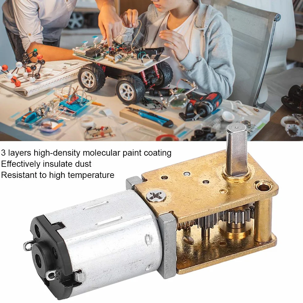 Mini Motor de Engranajes Helicoidal N20 Reducción DC3V 70RPM para Cerraduras Electrónicas Smart Cars Robots