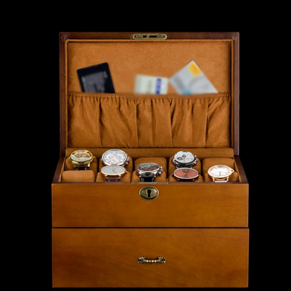 XBTGS Joyero organizador de relojes para hombres y mujeres – Joyero para relojes, almacenamiento de exhibición,