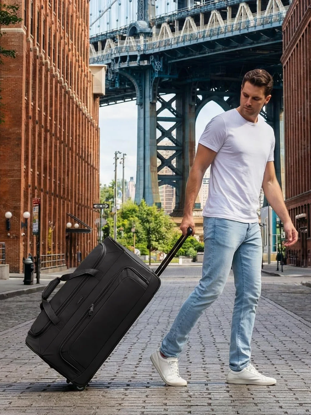 REDOLZ Duffle Essentials Wheeled Duffle L Black