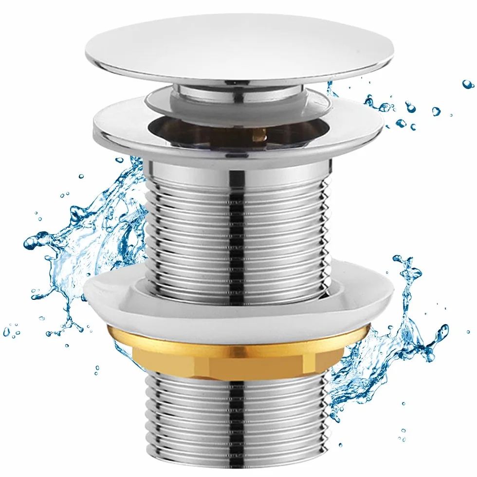 Desagüe de lavabo de acero inoxidable sin rebosadero