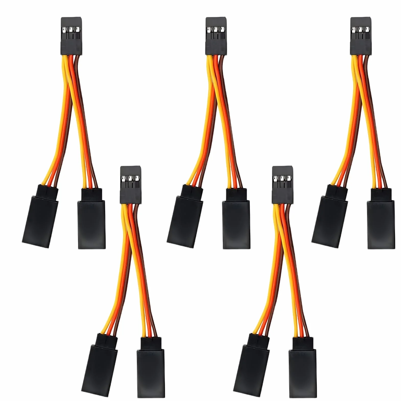 Cable Divisor Servo Y 5 Piezas Compatible con JR Spektrum Hitec para Aviones Drones Helicópteros RC