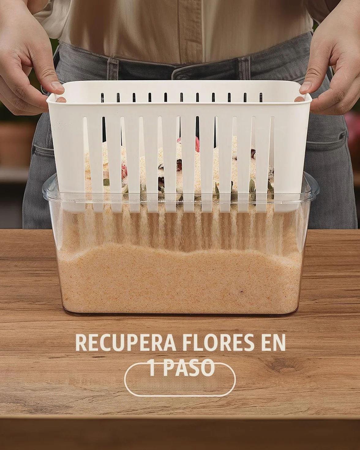 Wisedry Recipiente de Gel de Sílice para Secar Flores, Recupera Flores Secas, Caja con Alfombrilla y Bolígrafo