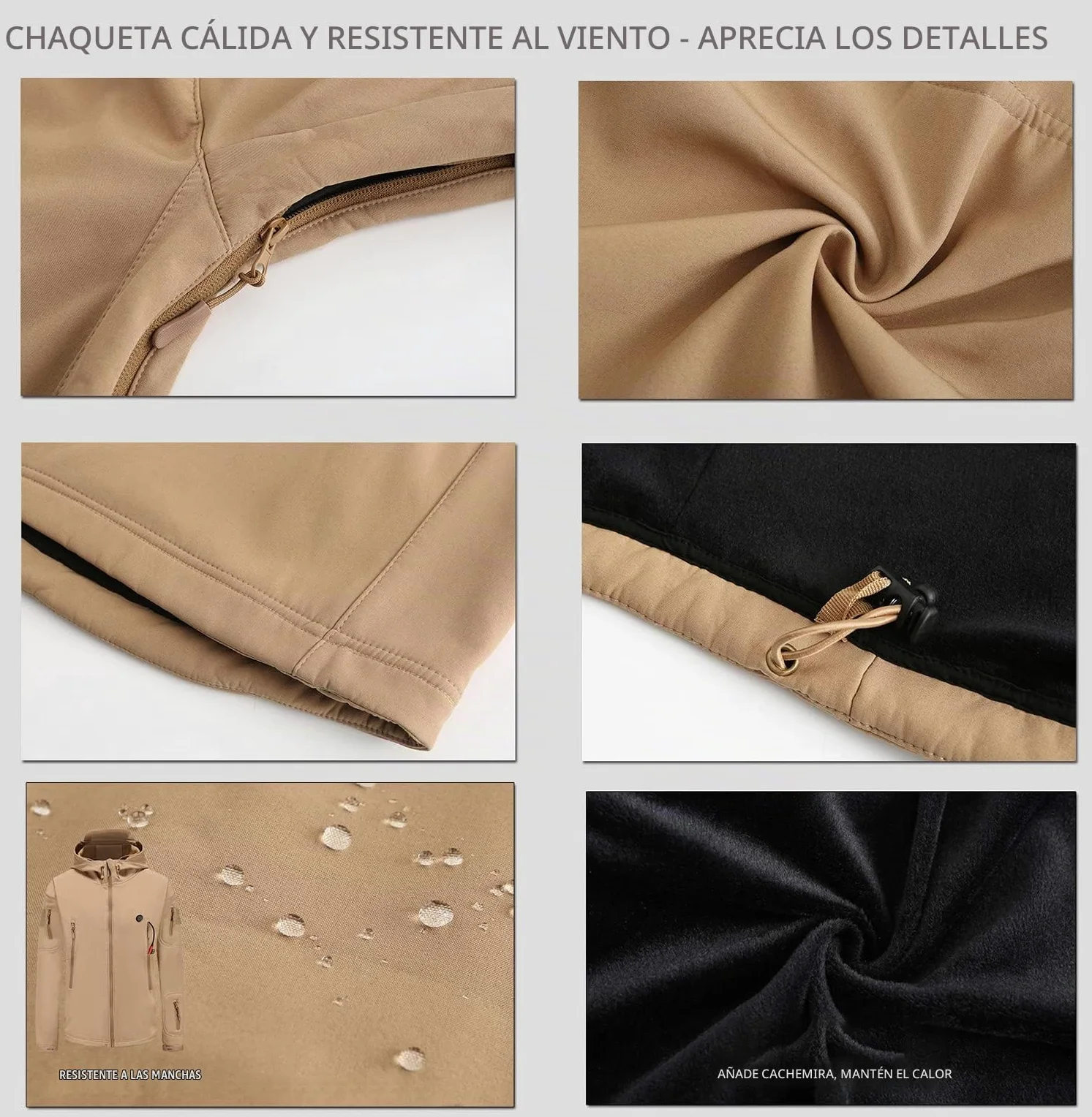 scosao Chaqueta con Calefacción Hombre Recargable USB Chaquetas Calefactables A Prueba de Viento Abrigo Gorro Calefactable de Invierno Chamarra para Caza Pesca Moto Esquí Camping