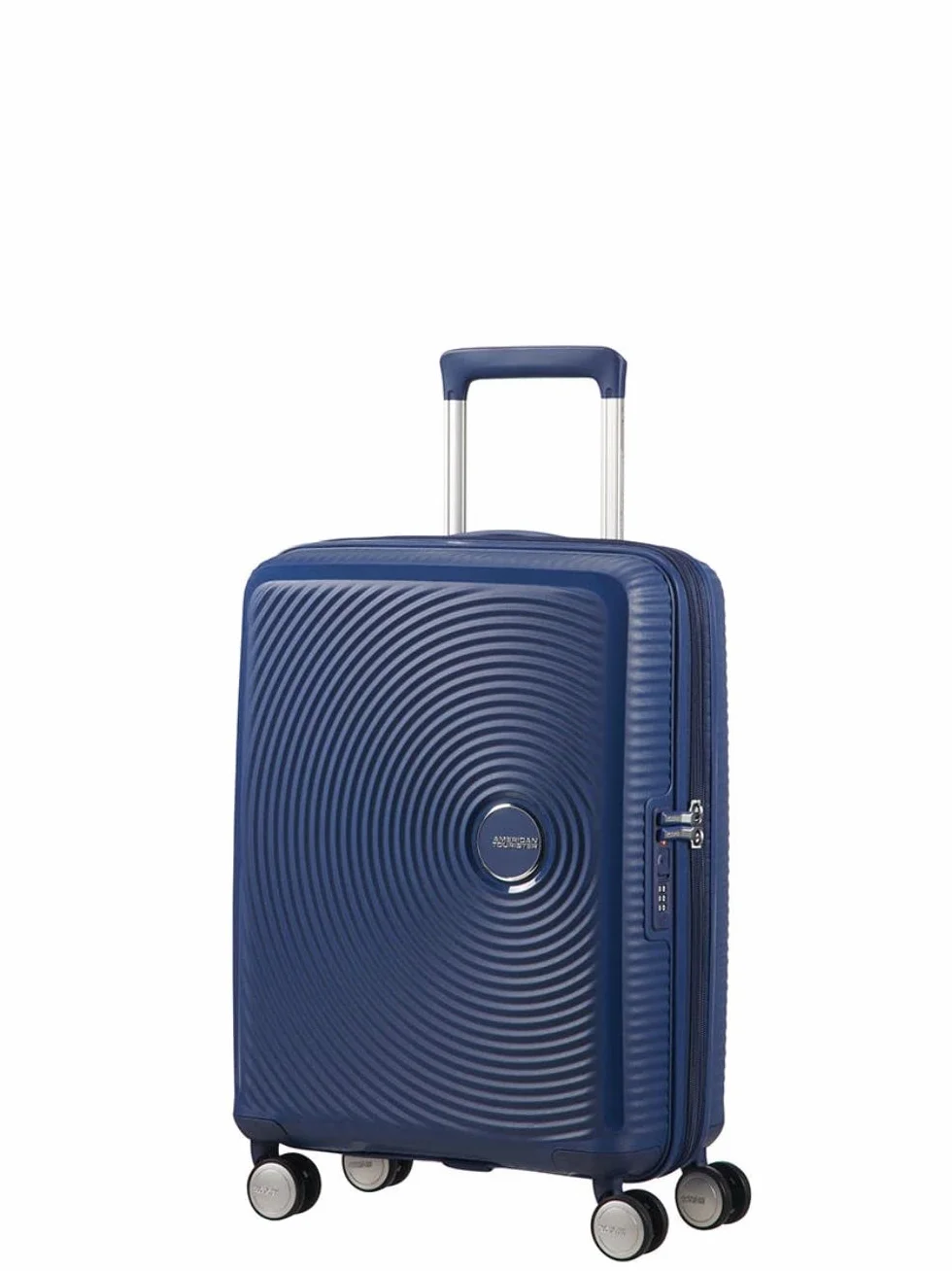 American Tourister Soundbox - Spinner S Expandible Maleta de Cabina, 55 cm, 35.5/41 L, Azul (Midnight Navy)