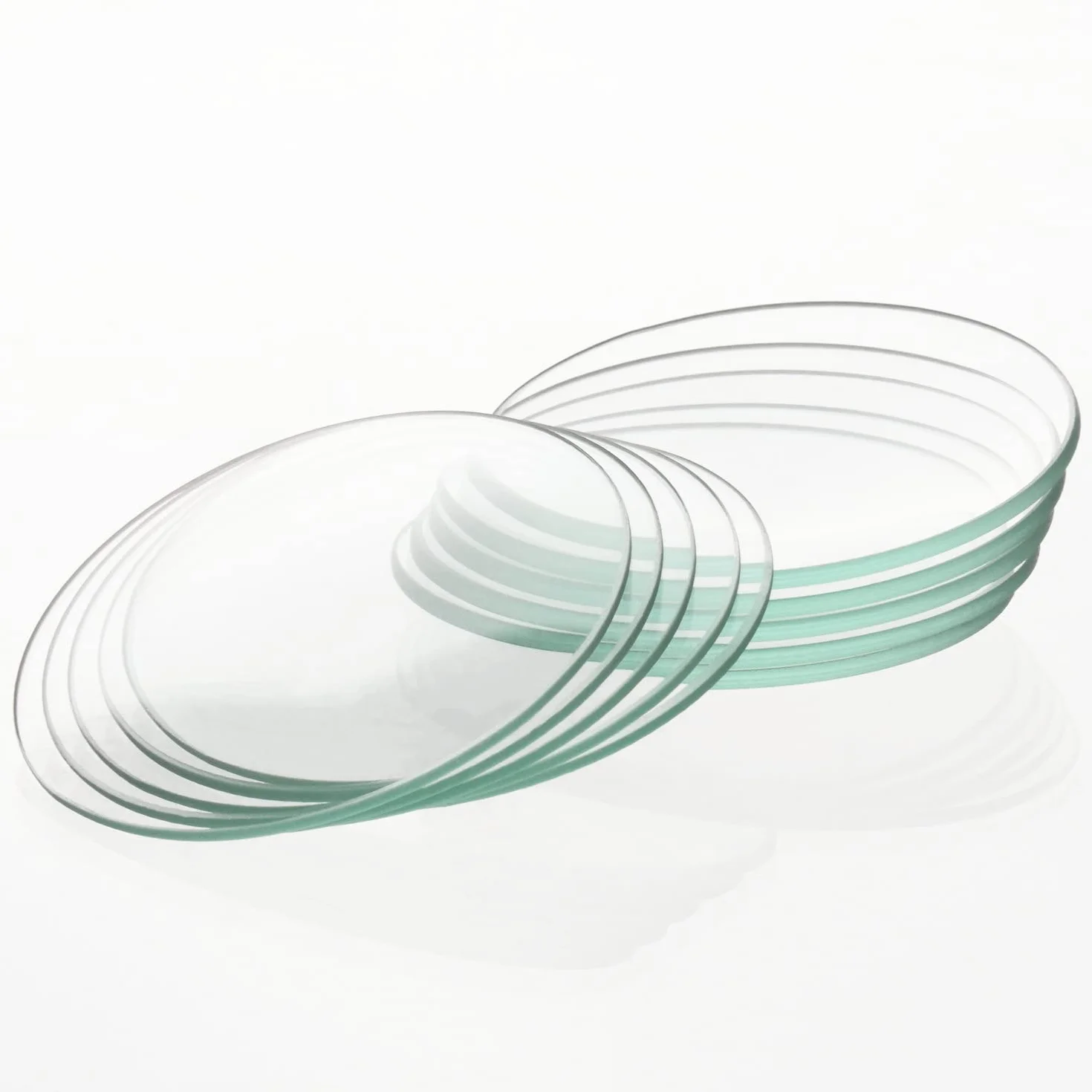 Vidrio de Reloj Borosilicato 70 mm Borde Molido, Paquete de 10, Cubiertas para Laboratorio y Escuela