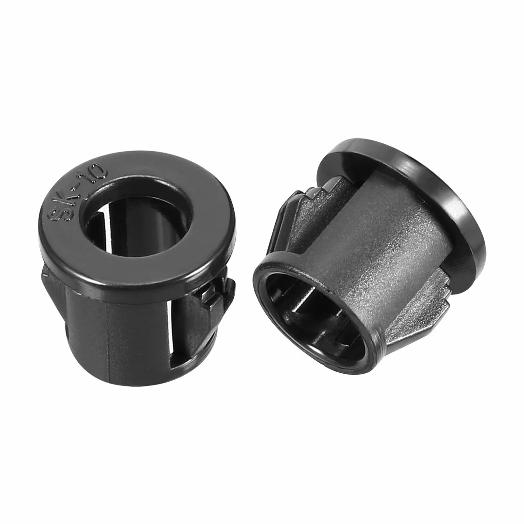 Sourcing Map 10mm Protector de Arandela del Buje de Manguera de Cable, Negro, 20 Piezas