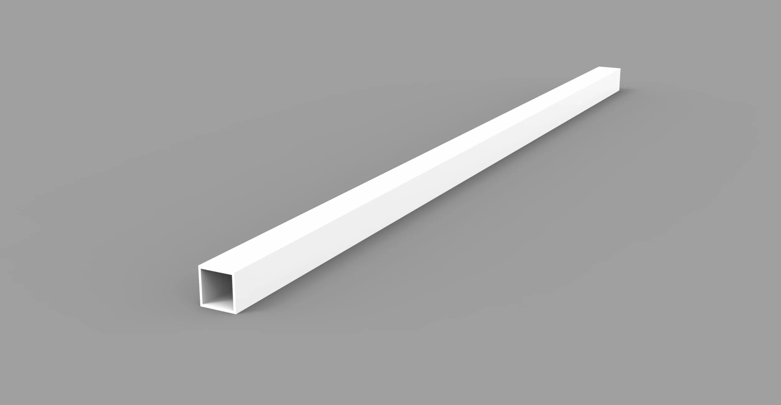 Tubo cuadrado de aluminio lacado blanco 20mm x 20mm 112 cm