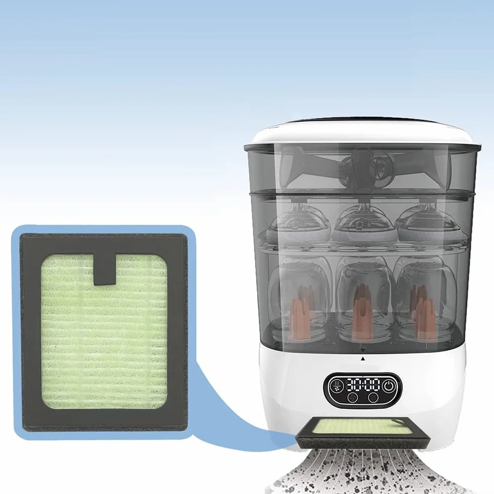Paquete de 2 filtros HEPA de repuesto para secadora de botellas Brezza Baby