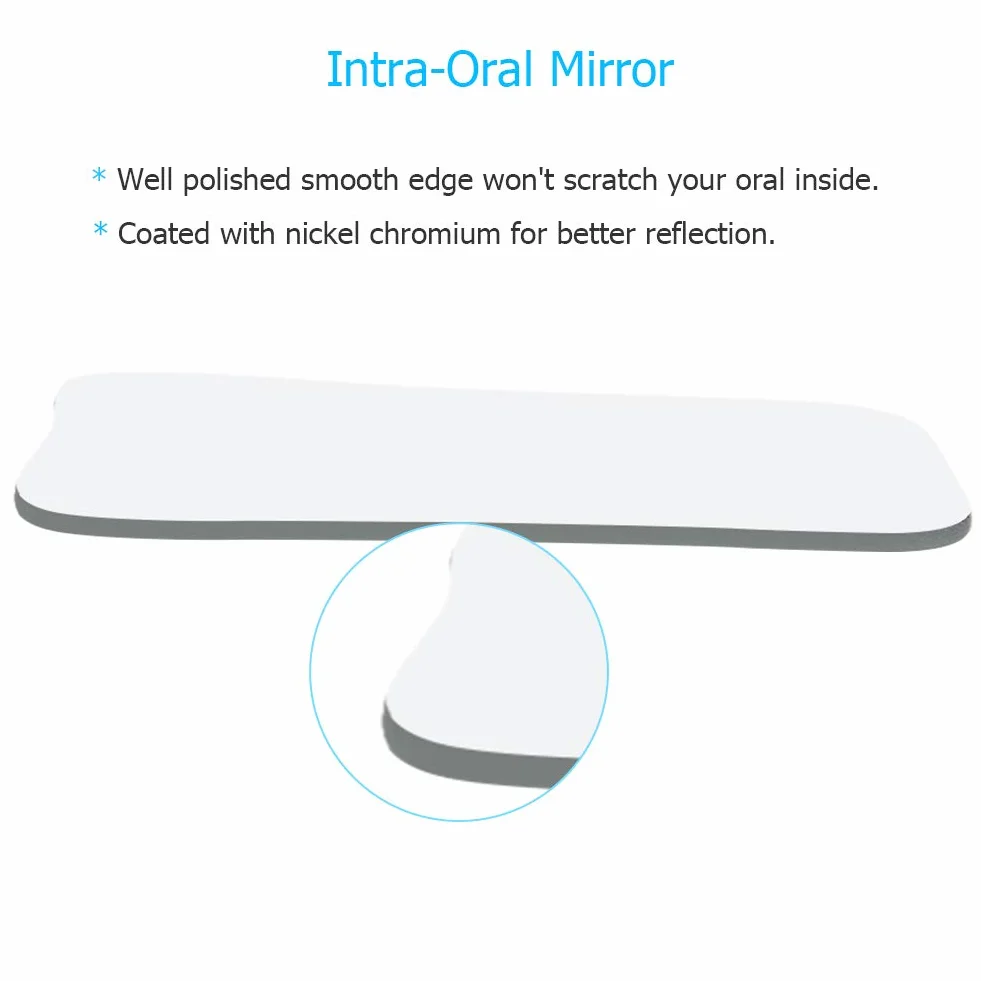 Reflector Fotográfico Dental Intraoral 2 Caras Espejo Ortodoncia 5 Uds.