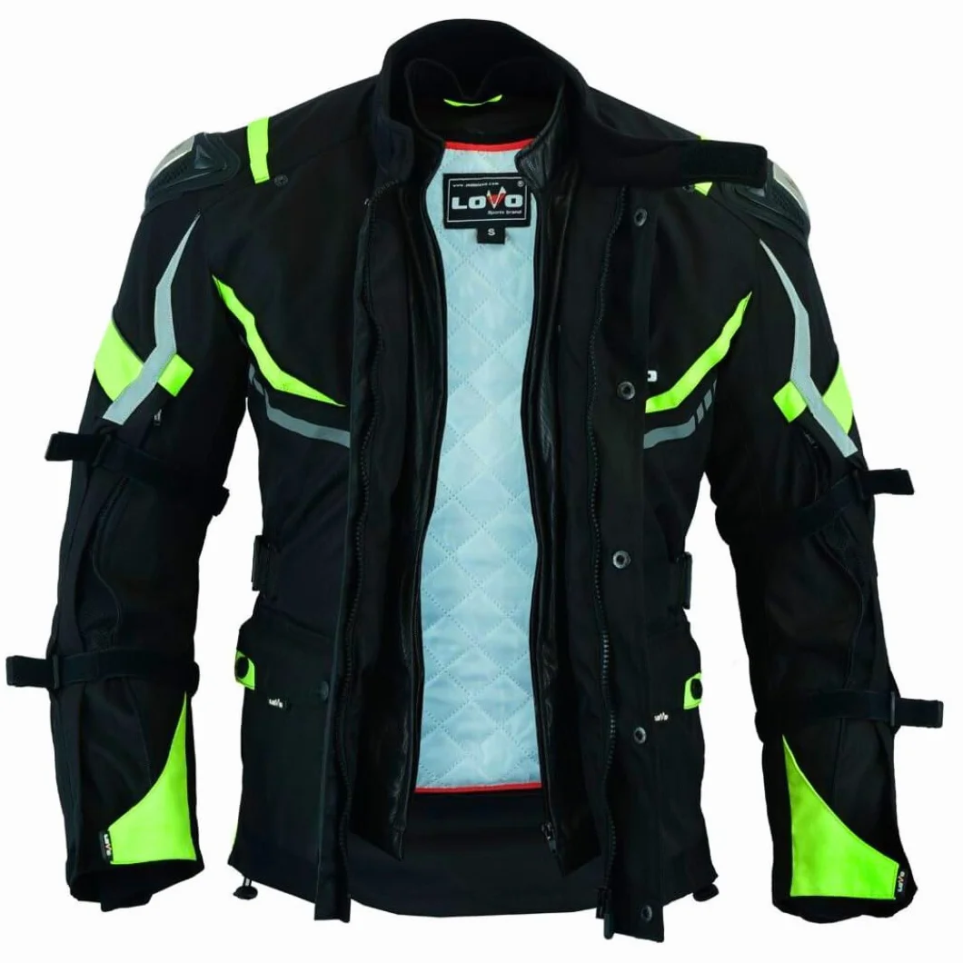 LOVO - Chaqueta Moto Tricapa 4 Estaciones Hombre - Chaqueta Moto Hombre con Protecciones Homologadas para Invierno y Verano - Cazadora de Alta Protección Longitud 3/4 - Funcionalidad y Seguridad Total