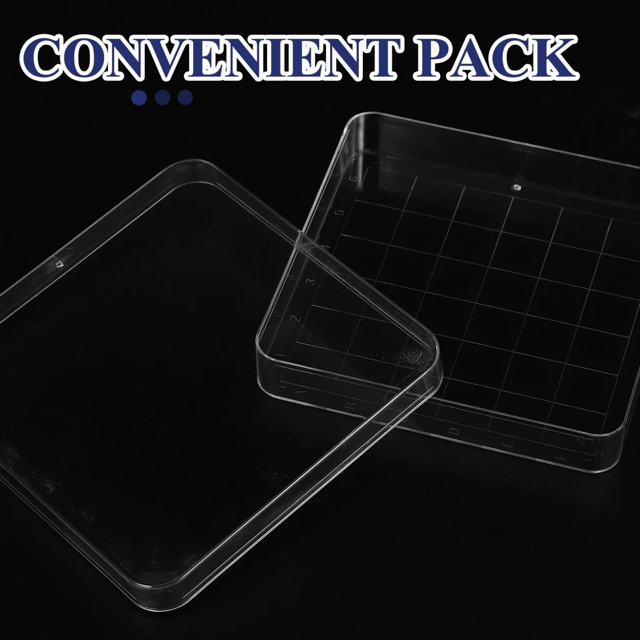 Cabilock Placas Petri Cuadradas 10x10cm con Tapa para Laboratorio Microbiología