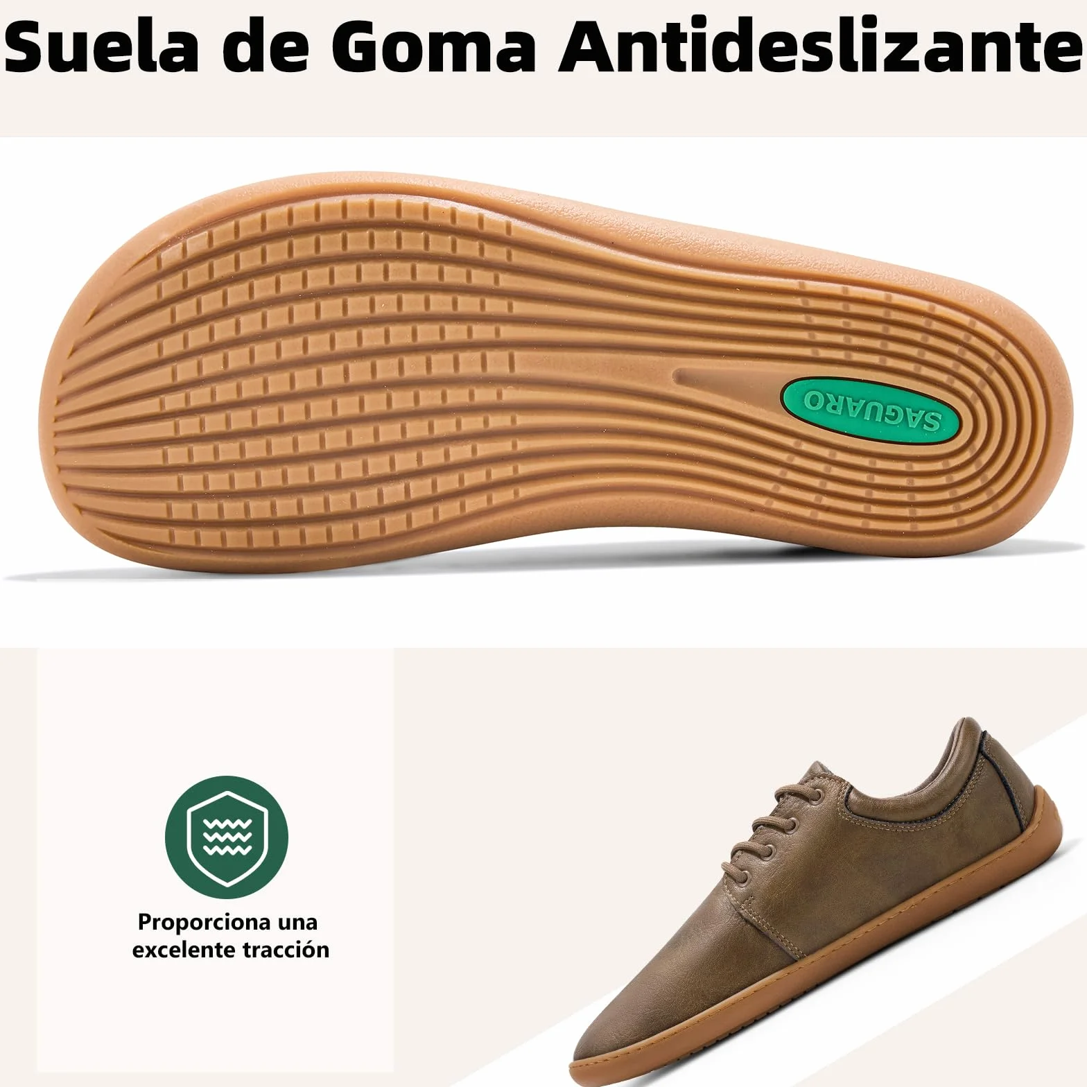 SAGUARO Zapatillas Minimalistas Barefoot Hombre Puntera Ancha Noble II Talla 36-48