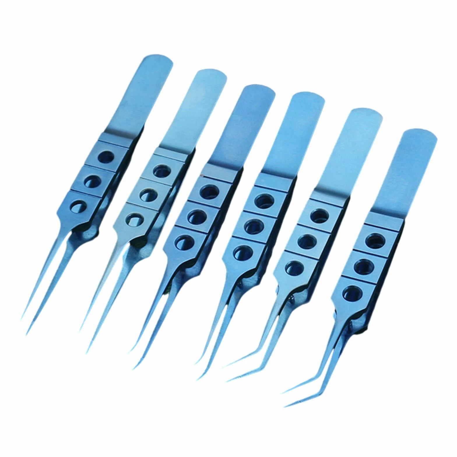 Pinzas para párpados de acero inoxidable 11 cm plataforma de gancho sin dientes quirúrgicas