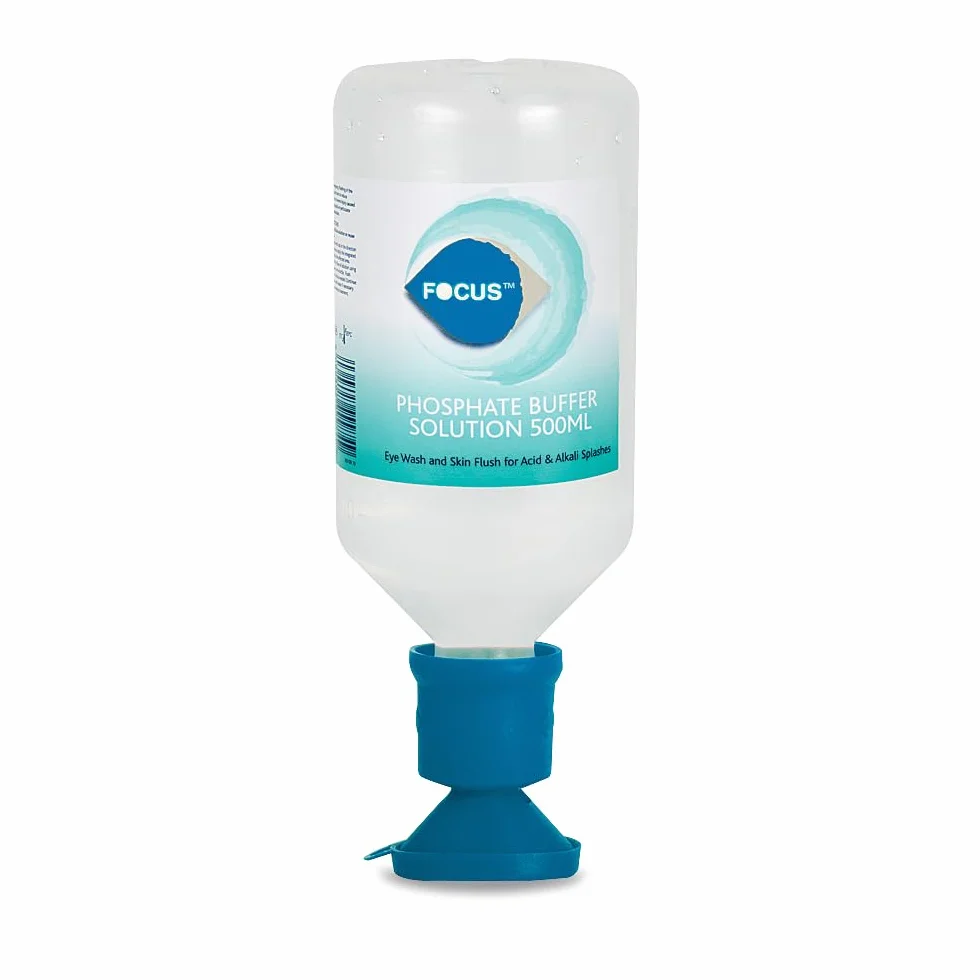 Enfoque Solución Tampón De Fosfato 500 Ml Estéril Lavado De Ojos