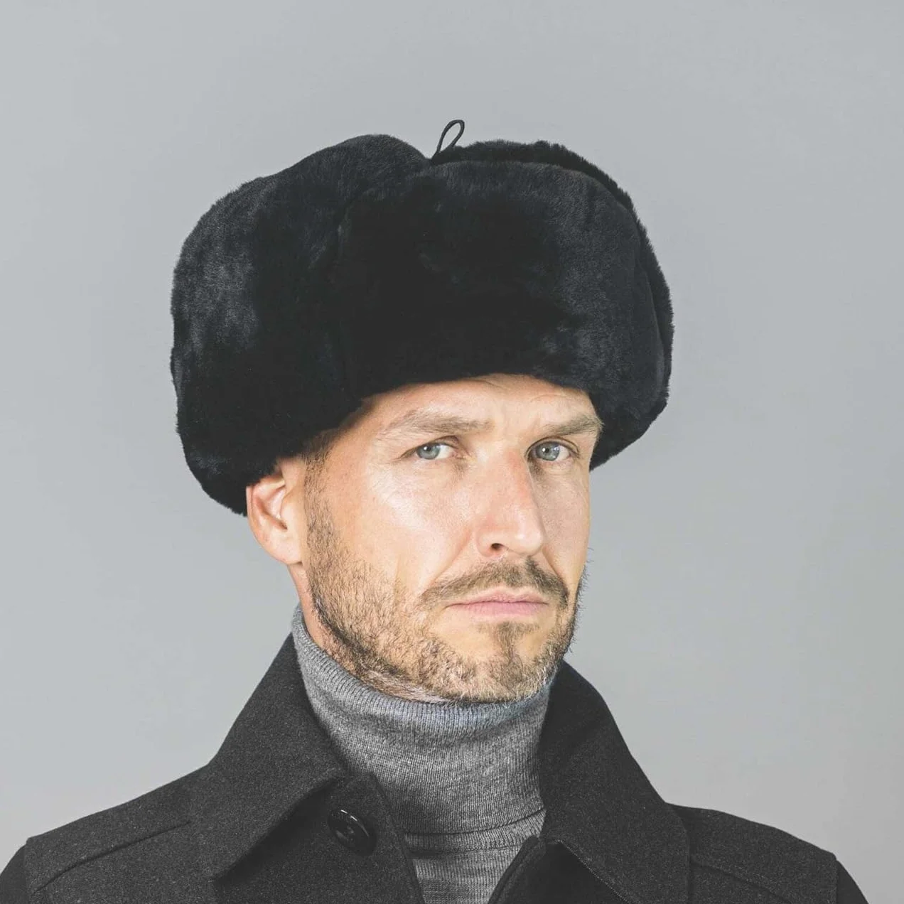 Lierys Gorro de Piel Schiwago Uschanka con Forro Acolchado Lana Virgen Invierno S-XXL