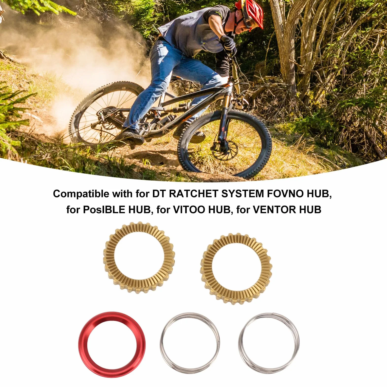 Kit de trinquete de buje DT de aleación de aluminio 60T para bicicleta
