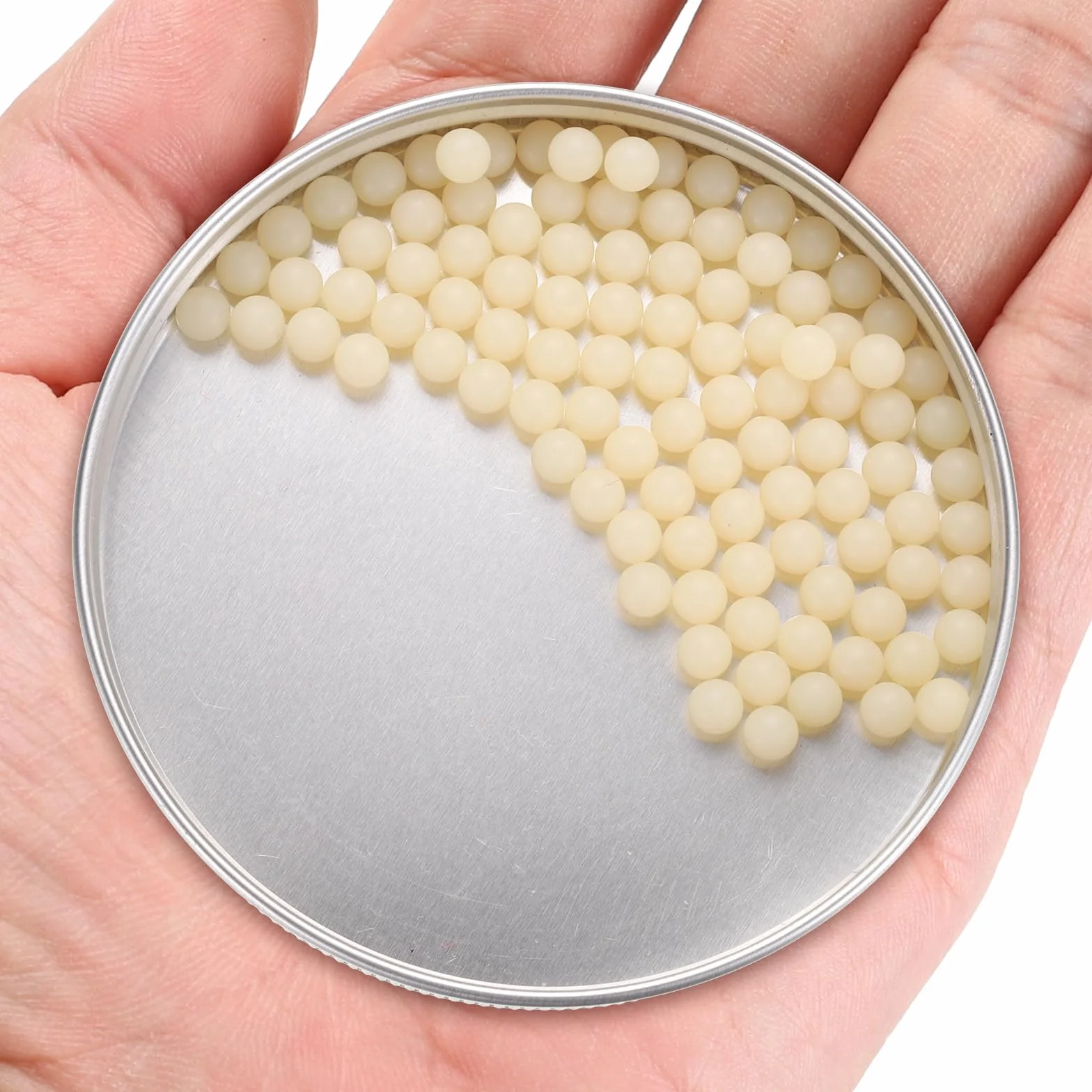 QUARKZMAN 5 mm Bolas de Rodamiento de Nylon Sólido, 100 Piezas Bolas de Plástico de Precisión