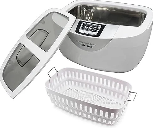 Máquina limpiadora ultrasónica de 2,5 l para joyas, gafas, dental, botellas, limpieza del hogar con función de calefacción