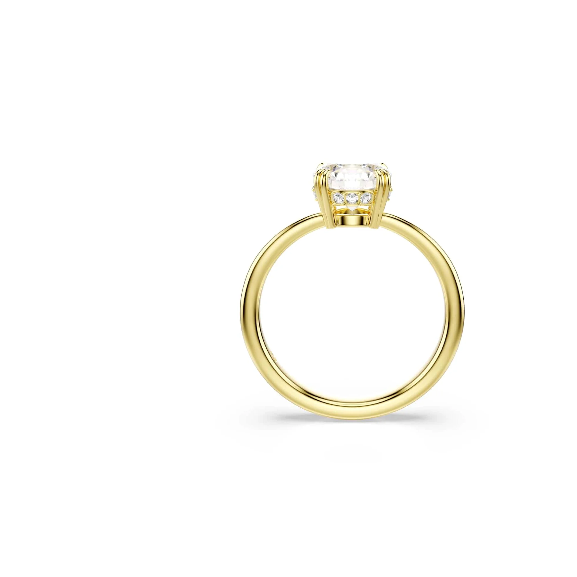 Swarovski Stilla Colección anillo cocktail, talla redonda, blanco