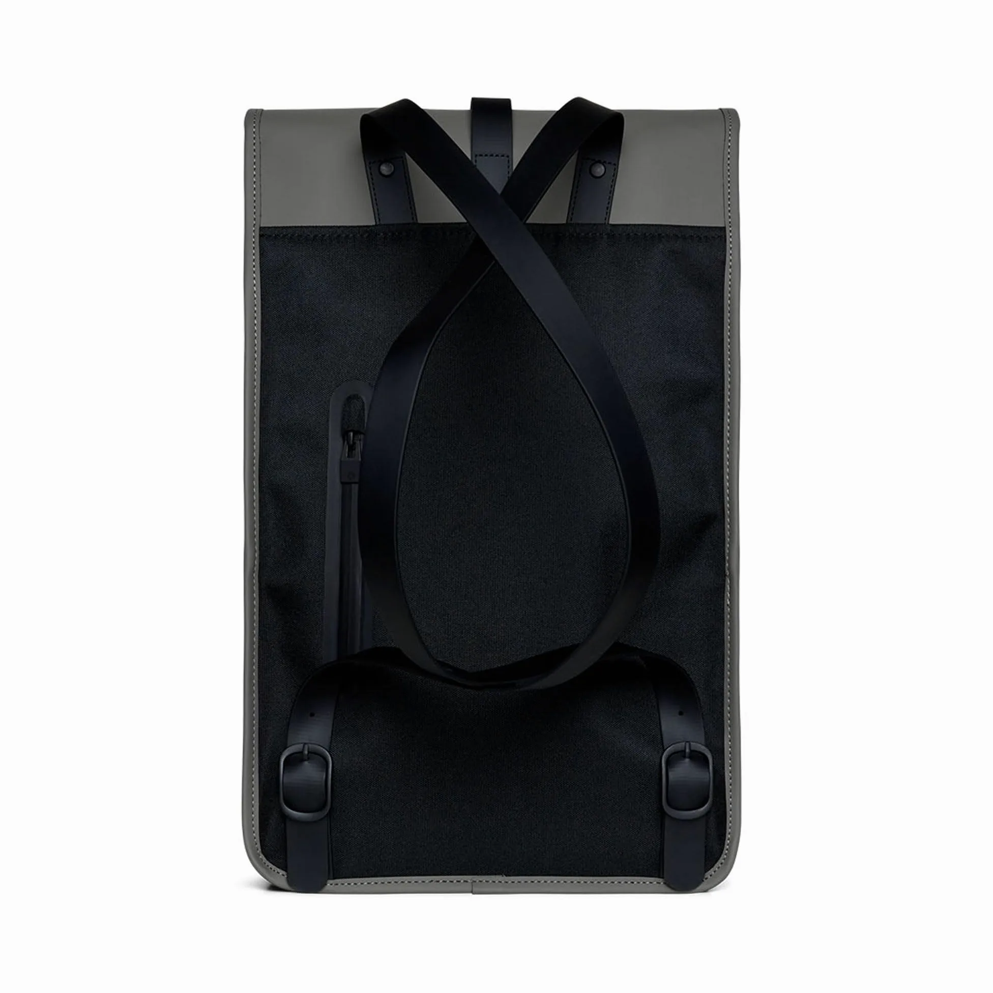 RAINS Backpack, Mochila impermeable para hombres y mujeres, bolsa para ordenador portátil, para trabajo o viajes, Gris, Regular, Moderno
