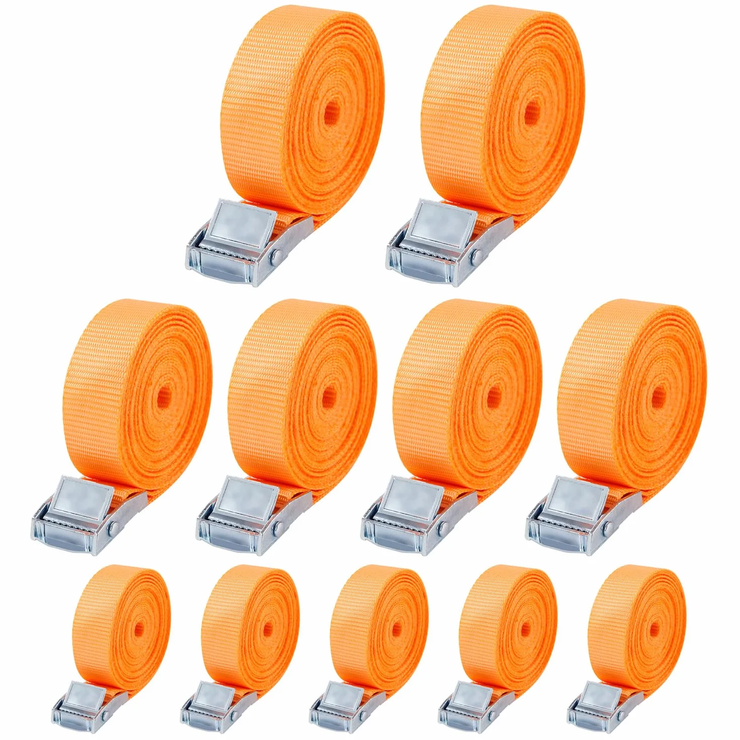 Cinchas de Amarre 25mm x 4m Correas Tensoras DIN EN 12195-2 Naranja