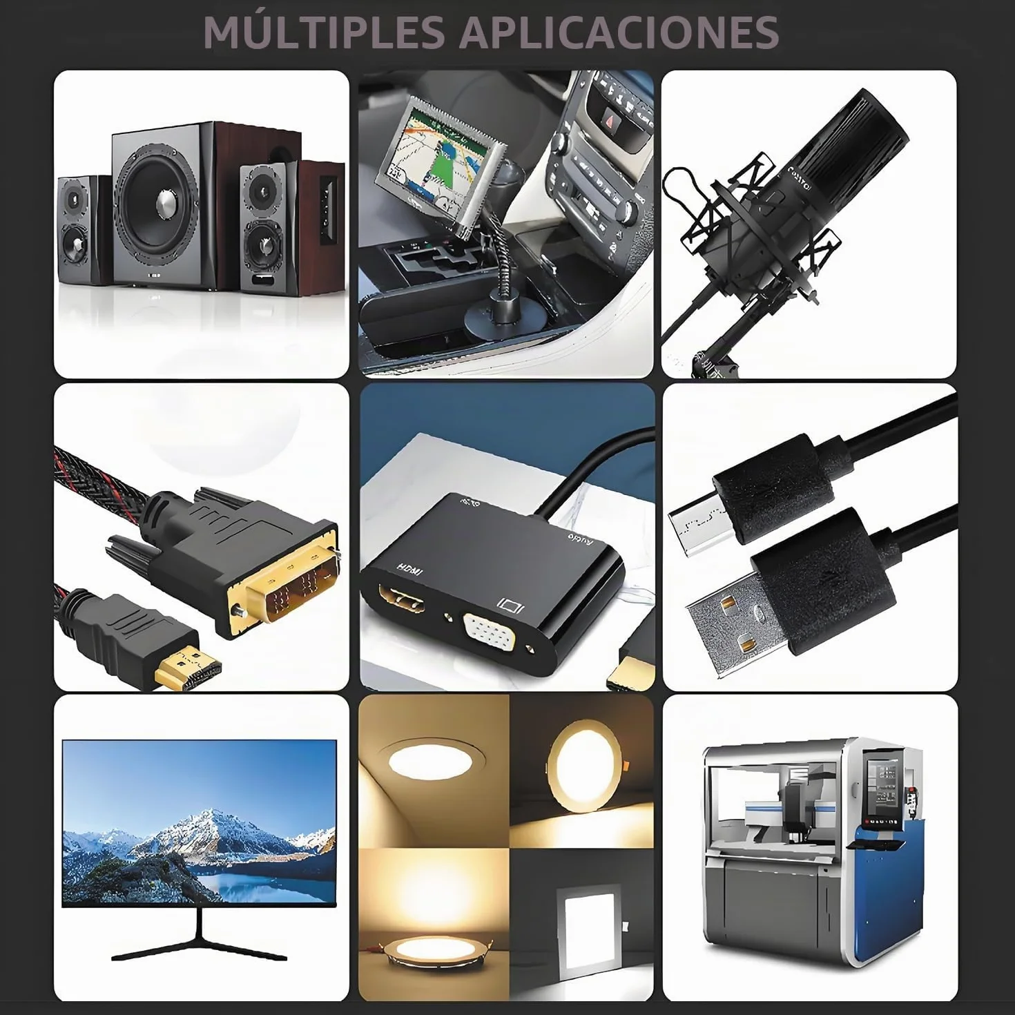 48 Piezas Núcleo de Anillo de Ferrita Supresor de Ruido RFI EMI Clip de Cable 3.5-13mm Diámetro Interior