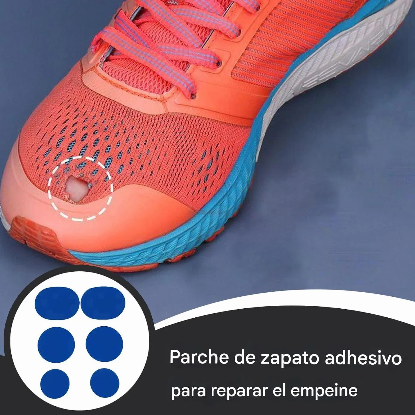 Parches Para Zapatos En Agujeros De Puntera - Reparación Agujeros Zapatillas | 6 Piezas Parches Transpirables para Zapatillas Deportivas Botas Senderismo Chaquetas Mochilas Ropa Trabajo Bebé Sombrero