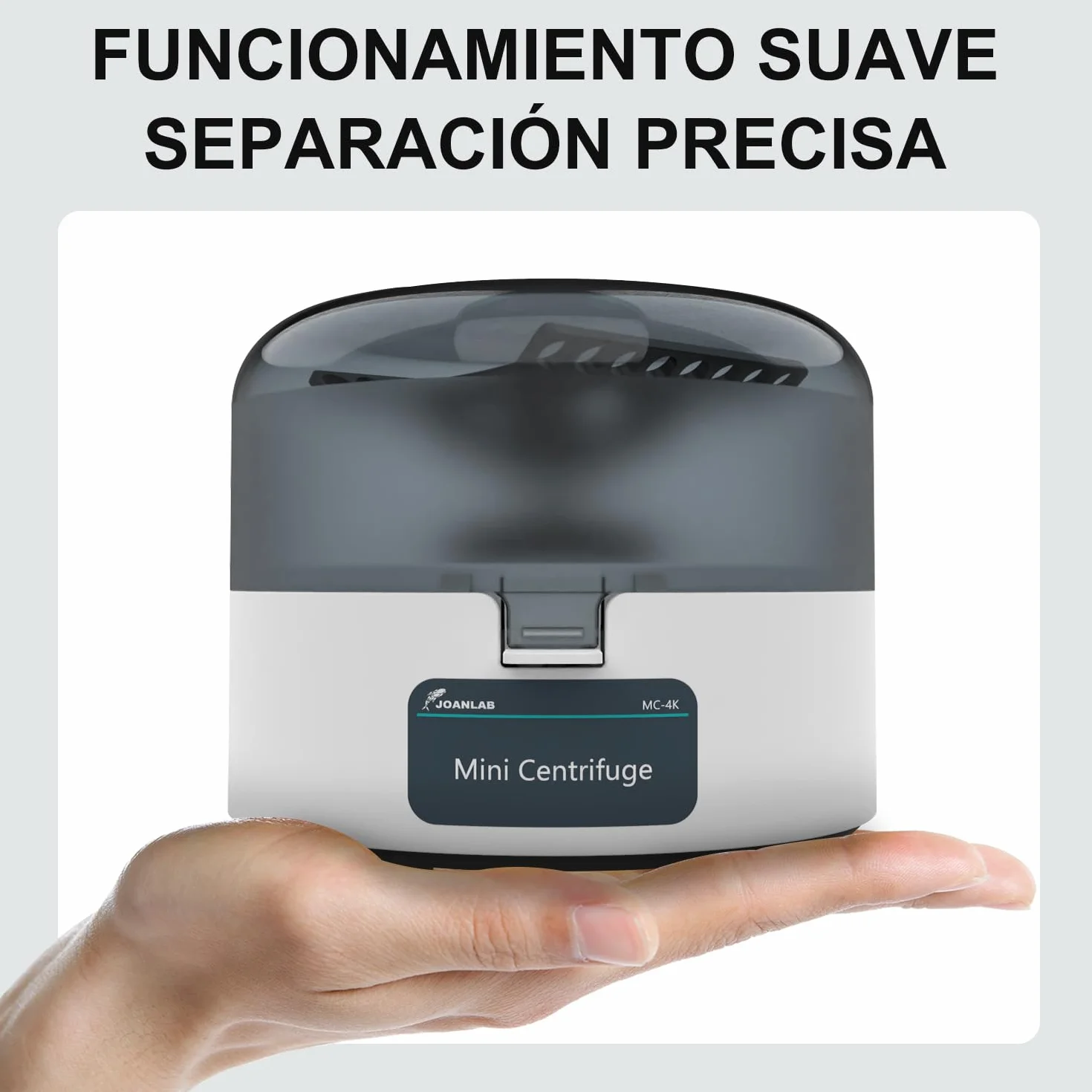 JOANLAB Mini Centrífuga de Laboratorio 4000RPM 0.2ml/1.5ml/2ml Rotor 2 en 1 Portátil