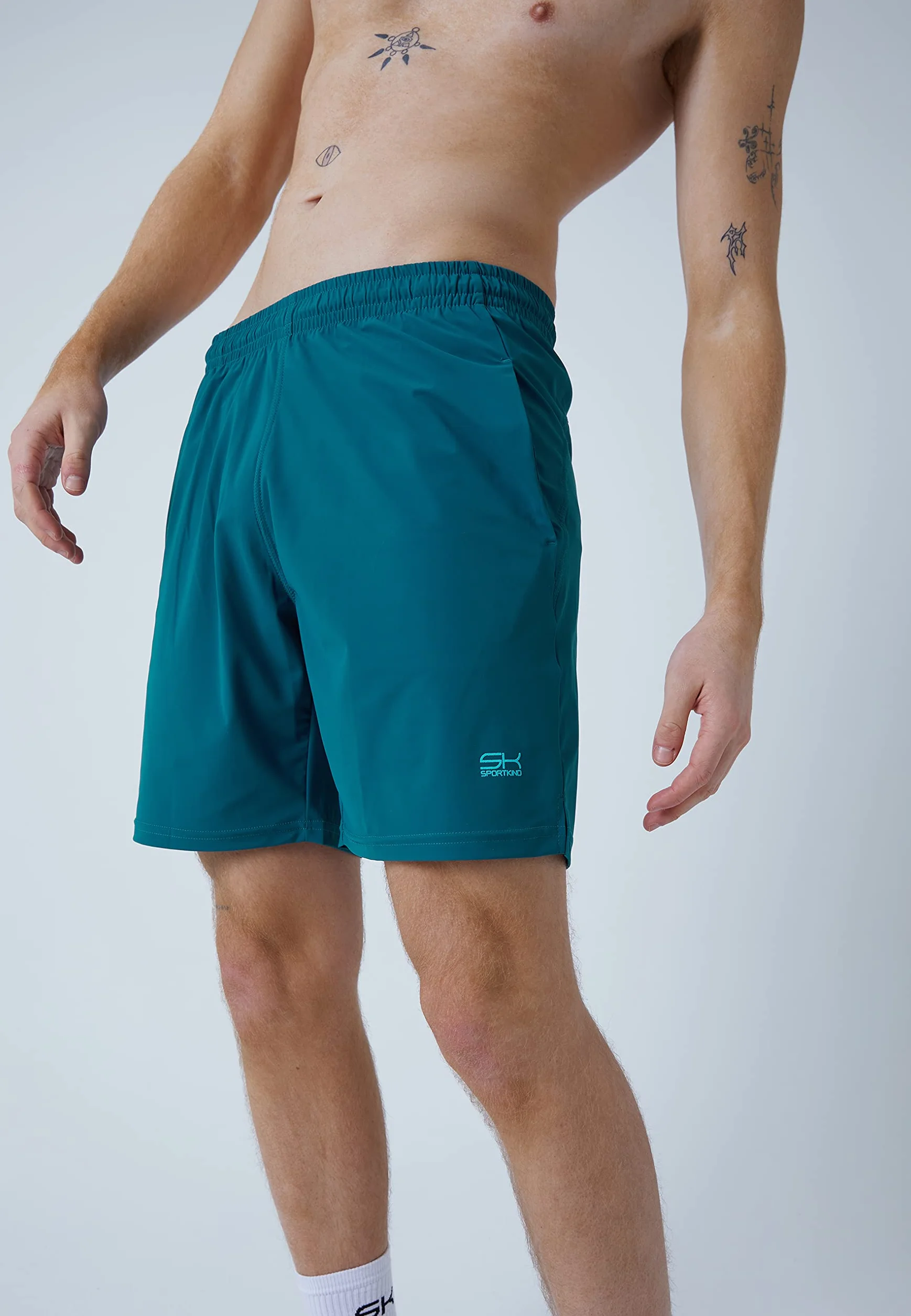 Sportkind Pantalones cortos de tenis para hombre y niño, regular, ultraligeros, muy elásticos, transpirables, protección UV