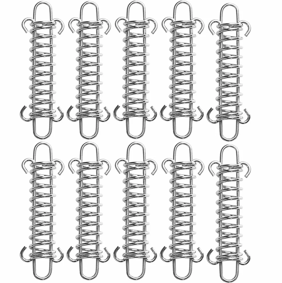 Muelles de tensión en espiral, hebillas para sombrilla, accesorios de fijación para cortinas, verandas, camping